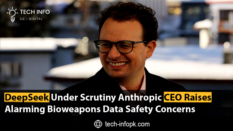 Anthropic CEO Dario Amodei discusses AI safety concerns, highlighting DeepSeek's poor performance in bioweapons data security tests.